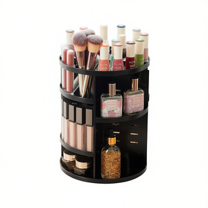 Myrva Rotating Cosmetic Organizer Plastic 10-20 L Modern Makeup <b>Storage</b> <b>Container</b> - Product Image 1