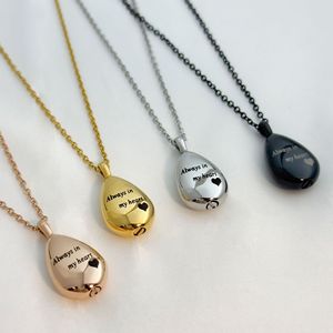 สร้อยคอทรงหยดน้ำสแตนเลสสุดฮิต พร้อมจี้ขวดน้ำหอมแบบเปิดได้ สลักลายไม้ไผ่ DIY สำหรับเก็บของที่ระลึกคนรักหรือสัตว์เลี้ยง - Product Image 5