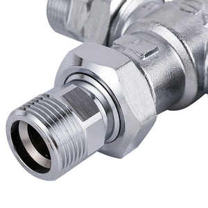 Chrome Plated Brass <b>Thermostatic</b> Mixing Valve DN25 Temperature <b>Control</b> Valve For Water Regulation - Product Image 4