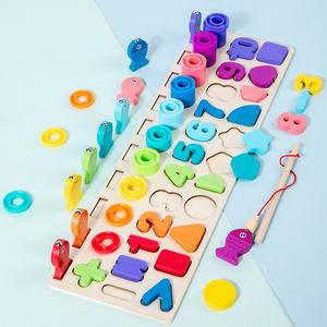 Kit d'apprentissage en bois 5-en-1 : Puzzle, tri de formes, nombres, et plateau d'activités multiples pour tout-petits - Product Image 5