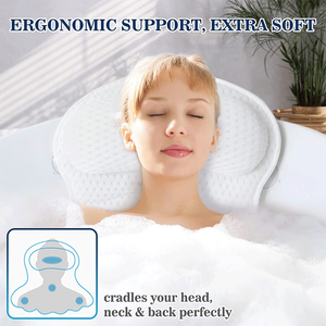 Nouveau 4d Spa Oreiller De Bain Antidérapant Avec Ventouse Oreiller De Bain pour Baignoire Spa Trempage - Product Image 2