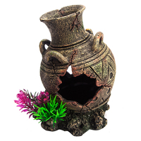 XINLY aquariums ornements pot cassé grotte décor aquarium décoration paysage