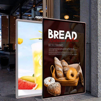 Boîte à lumière LED mince double face personnalisée, cadre en aluminium écologique, présentoir de table pour affiches publicitaires, réduction tarifaire