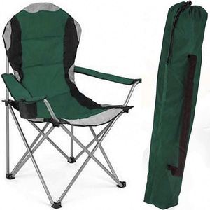 Modern <b>Moon</b> <b>Camping</b> Folding <b>Chair</b> Heavy Duty Collapsible Arm Rests Steel Tube Lawn Ground Cup Holder Cushioned Beach - Product Image 6