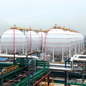 ASME kodu karbon çelik ile 4000 metreküp propan/Lng küresel depolama tankı