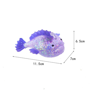 Most Popular Novelty TPR Maltose Lanternfish <b>Squishy</b> Stick Stretchy Decompression Sensory Squeeze Toy for Kids and Adults - Product Image 6