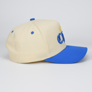 Cappellini da Baseball in cotone strutturato a 5 pannelli su misura Cappello in stile sportivo bicolore con Logo ricamato in rilievo 3D - Product Image 2