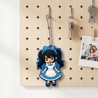 Porte-clés Anime 3D personnalisé en PVC plat avec impression UV, design de personnage de dessin animé, porte-clés en alliage de zinc - Accessoire de charme pour fans de manga