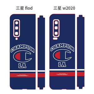 Pegatina trasera para teléfono Samsung W2020, decoración rectangular con diseño Champion LA - Product Image 1
