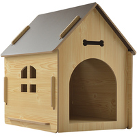 Waterdichte houten binnen- en buitenhuisdierenverblijf, kooi, schuilplaats, huis, Ys Wood Fashion solide honden- en kattenhuis, slaapruimte, woonkamer