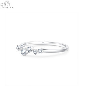 Proveedor Mayorista Fabricante de Hong Kong Exporta Joyería Fina de Uso Diario Anillo de Oro Blanco Sólido de 18K con Diamantes Naturales Reales - Product Image 2