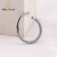 Daith — ensemble de Piercing de cerceau, bagues de Segment articulé en titane, top F136, 16G