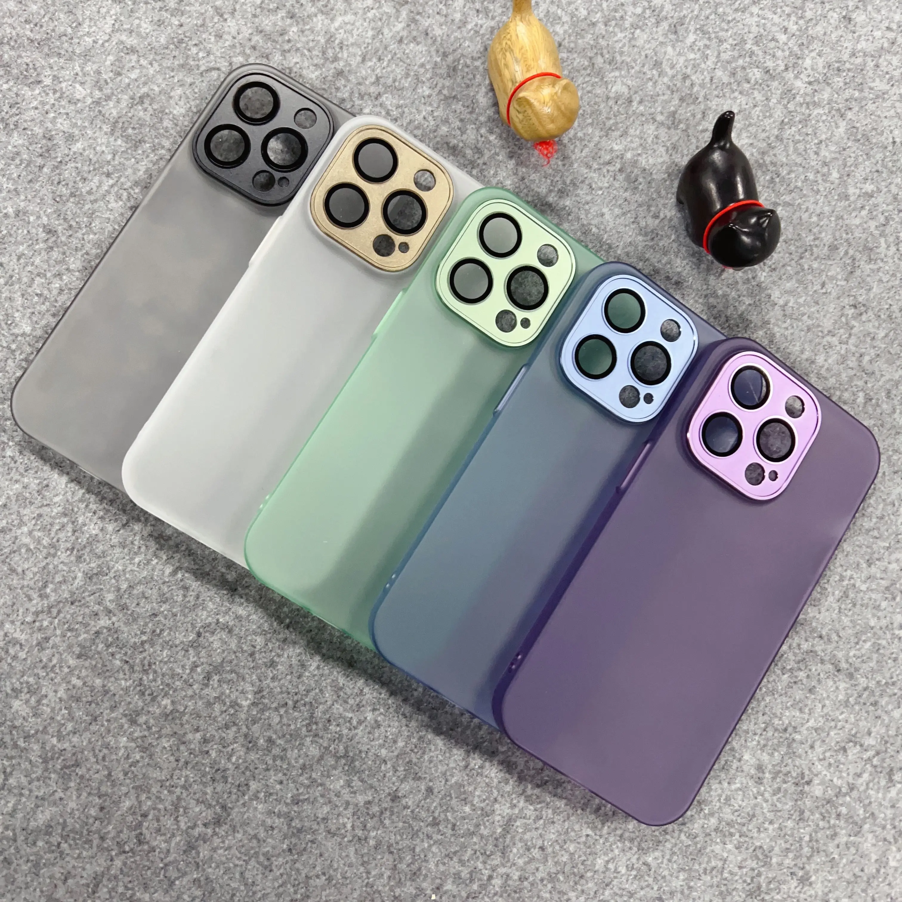 New Trending Alloy Aluminum Camera Protection Translucent Smoke Case With Silicone Oil Mobile Phone Cover For iPhone 14 Pro Max