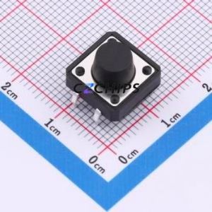TS015-CBW1EH7.5 Tactile Switch Through hole-4P,12x12mm Switch Single Pole Single Throw Round Button 1.8N Through Hole - Product Image 1