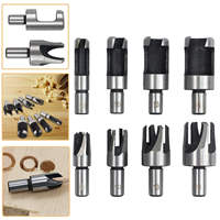 Jeu de 4 forets à tenons en acier à haute teneur en carbone, finition oxyde noir, de 1/4 " à 5/8 " (6mm-16mm) pour le perçage de trous de tenons et de chevilles