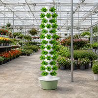 Tour de jardinage vertical pour jardin, 13 niveaux, 52 trous, système hydroponique avec pompe et minuterie pour la culture des légumes