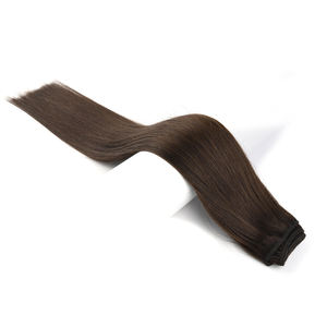Extensions de cheveux naturels brésiliens Remy à double trame, invisibles et de luxe, cousues à la machine, blondes et noires, vente en gros - Product Image 4