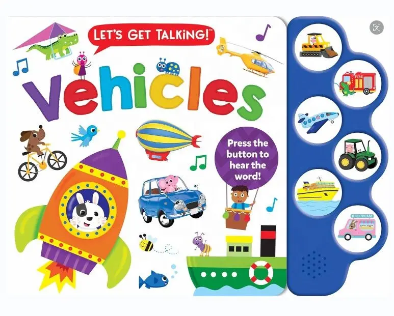 Let's Get Talking Vehicles Read Along and Learn About Vehicles niños 6 Buttons Sound Book