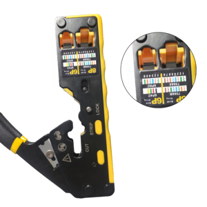 สายแลนเครือข่าย RJ 45 6P 8P เครื่องมือที่ง่ายเครื่องมือที่จีบผ่านคีม RJ12 RJ11เครื่องมือย้ำ RJ45