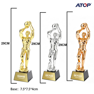 JINZUN Nuevo Modelo de Trofeo de Resina para Baloncesto, Trofeo de Tiro al Canasta Dorado/Plateado/Cobre, Trofeo de Slam <span class=keywords><strong>Dunk</strong></span> de 29 CM, Trofeo de Campeonato de Liga de Baloncesto - Product Image 3