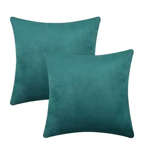 Fodera per cuscino in velluto con federa decorativa per sedia da letto quadrata solida OEM di alta qualità a basso prezzo