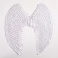 Ailes d'ange en tissu faites à la main pour enfants et adultes, fausses plumes, accessoires d'Halloween en gros