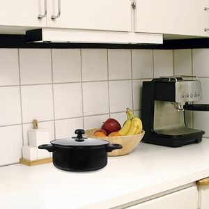 Juego de Utensilios de Cocina Geling de 13 Piezas, Diseño Nuevo, Color Negro, Juego de Ollas y Sartenes de Hierro Fundido Antiadherentes con Tapas de Vidrio - Product Image 5