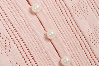 Ensemble 2 pièces tricoté pour femme été 2026 : Pull classique à col rond et manches courtes & Jupe midi plissée évasée – Tenue décontractée