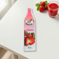 Pochettes d'eau pour jus, sodas et boissons énergisantes – Emballage en PE jetable avec soudure thermique et impression par gravure