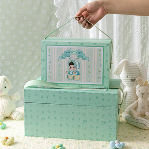 Coffret <span class=keywords><strong>Cadeau</strong></span> pour Bébé Garçon et Fille d'<span class=keywords><strong>un</strong></span> <span class=keywords><strong>an</strong></span>, Papier Spécial Dessiné à la Main, Design Mignon pour Emballage <span class=keywords><strong>Cadeau</strong></span> et <span class=keywords><strong>Cadeau</strong></span> de Retour - Product Image 1