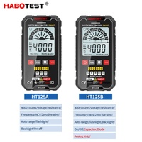 Habotest Multimeter Digital Layar Besar Ultra-Tipis HT125A/B Otomatis Penuh Auto-Ranging Presisi Tinggi untuk Penggunaan Profesional