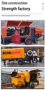 Tragbare elektrische Baumaschinen Kleine Hochmörtel-Sprüh zementmörtel pumpe Dieselbe triebene Mini-Beton pumpe - Product Image 4