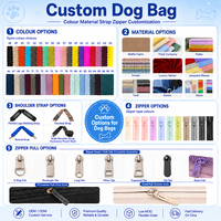 Sac de promenade pour chien toutes saisons haut de gamme avec poche cachée pour bouteille d'eau, pochette double multifonctionnelle entièrement personnalisable