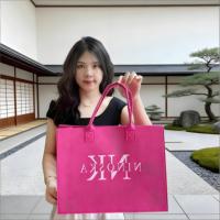 Sac fourre-tout en feutre robuste, lavable, écologique, réutilisable, avec logo personnalisé, idéal pour la promotion en magasin, les événements, les cadeaux d'entreprise