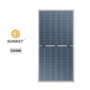 Sunket 양방향 태양 전지 패널 450 와트 540W 550W 500W 패널 solares costos 단결정 독일 태양 광 지붕 패널