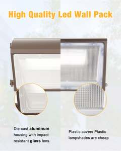 Lámparas LED de Pared de Aluminio Fundido a Presión de 120 lm/w, 60 W/80 W/100 W/120 W Opcionales, 5000 K, con Garantía de 5 Años para Jardín - Product Image 2