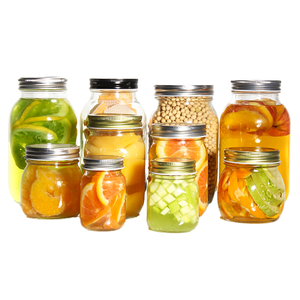 Almacenamiento de alimentos Mantequilla Cacahuete Contenedor de boca ancha Tapa de oro plateado Venta al por mayor Jelly Split Lid 100ML 120 150 200 500 350 1L - Product Image 4