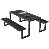 Ensemble de table et de chaises à manger en acier de style européen moderne pour cantine scolaire et restaurant, robuste et durable