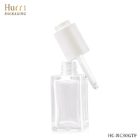 Flacon compte-gouttes en PETG transparent personnalisé de 30 ml pour sérum, emballage cosmétique, huile essentielle, sérum pour le visage