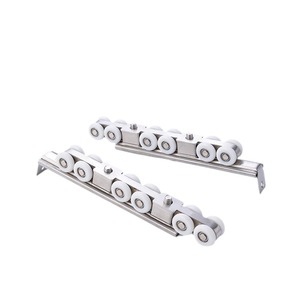 Thép không gỉ cửa trượt cửa sổ con lăn 12-bánh xe treo đường sắt ròng rọc thiết kế hiện đại cho cửa trượt khách sạn sử dụng - Product Image 5