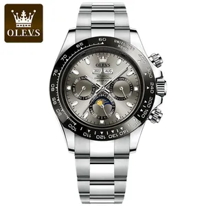 <span class=keywords><strong>Montre</strong></span> mécanique pour homme Olevs 6654, précise, fabriquée à Guangzhou, à bas prix, bracelet en acier inoxydable, résistante à l'eau, continue <span class=keywords><strong>de</strong></span> fonctionner, grande taille - Product Image 6