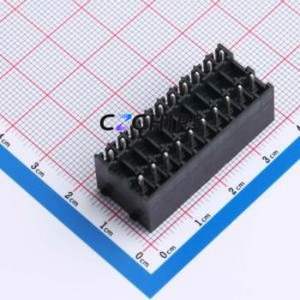 DB2EVHBG-3.5-2*10P-BK Plug-in Terminal Block Through hole,P=3.5mm Board-to-Board / Socket - Closed Snap Fixing 2x10P 3.5mm - Product Image 2