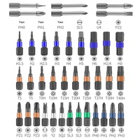 Kit de tournevis à cliquet 40-en-1 transfrontalier en acier avec adsorption magnétique puissante des embouts pour démontage et réparation domestique