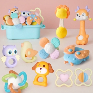Meilleures nouvelles hochets et anneaux de dentition pour bébés, <span class=keywords><strong>jouet</strong></span> musical gonflable en plastique ABS écologique et non toxique pour nouveau-nés de 0 à 24 <span class=keywords><strong>mois</strong></span> - Product Image 1