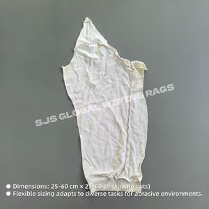 Chiffons de nettoyage en coton polaire blanc, 100% coton recyclé, chiffons en polaire blanc à absorption rapide pour le nettoyage - Product Image 3