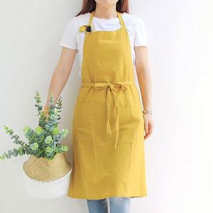 ผ้ากันเปื้อนเชฟผ้าฝ้าย 100% แบบคาดเอว พร้อมกระเป๋า สำหรับร้านกาแฟ ร้านอาหาร และงานทำความสะอาด  รับทำโลโก้ตามสั่ง - Product Image 2
