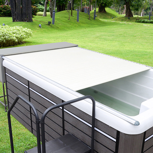 Couverture de <span class=keywords><strong>piscine</strong></span> électrique automatique à enroulement sur rail en aluminium rétractable sur mesure - Product Image 1