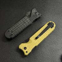 Couteau pliant multifonctionnel HL OEM DIY, lame en acier inoxydable à pointe tombante, poignée en plastique de qualité industrielle