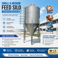 Silo à grains en acier galvanisé - Silo de stockage d'aliments à ventilation automatique pour l'élevage de bétail et de volailles