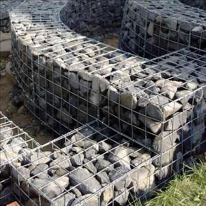 Mur en gabions soudés haute résistance pour la construction, paniers en treillis métallique galvanisé pour la rétention des sols et clôtures <span class=keywords><strong>de</strong></span> sécurité remplis <span class=keywords><strong>de</strong></span> pierres - Product Image 1